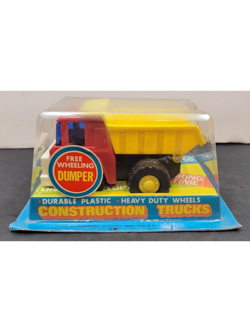Vtg Free Wheeling Dumper 5.5" Construction Trucks S.S. Kresge Company NOS